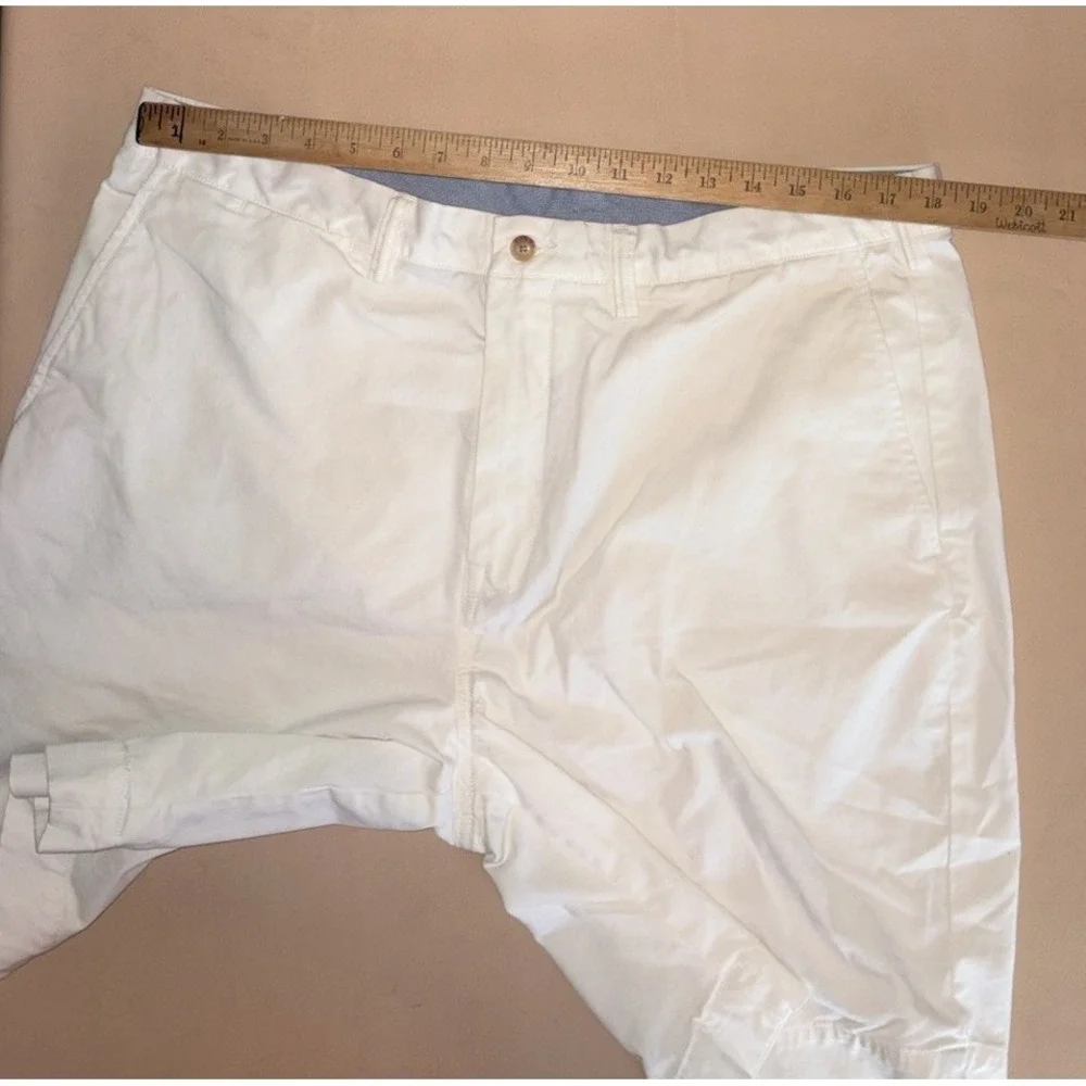 Polo Ralph Lauren Stretch Classic Fit White Khaki Chino Shorts 38 Navy Pony 9